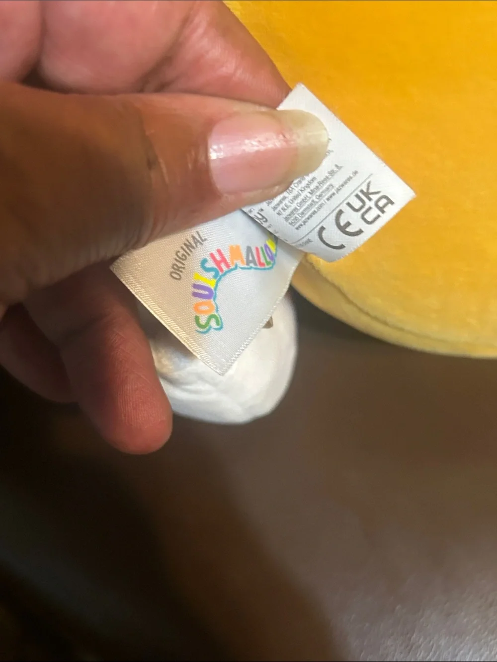 Squishmallows Yellow Fox Plush Accent Pillow